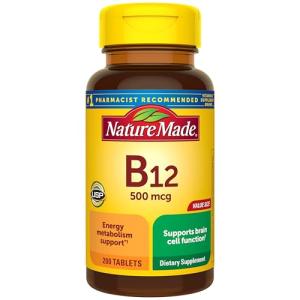 Nature Made B12 500 mcg Energy Support 200 Tabs