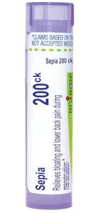 Boiron Sepia 200Ck Homeopathic Medicine for Mood Swings and Irritability - 80 Pellets