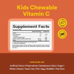 Natural Factors, Kids Chewable Vitamin C 500 mg, Supports Immune Health, Bones, Teeth and Gums, Peach, Passionfruit and Mango, 90 Wafers