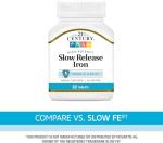 21st Century Slow Release Iron Tablets, 60 Count (Pack of 3)