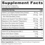 NATURELO Calcium Supplement - with Vitamin C, Vitamin D3, K2, and Calcium Magnesium Zinc for Bone Strength with Calcium 600mg - Plant-Based, 240 Vegetarian Capsules, Non-GMO, Soy & Gluten-Free