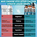 Calcium Citrate Supplement,1200mg Calcium with Vitamin D3 Drops for Bone,Teeth,Colon,Cardiovascular Health,High Absorption Liquid Calcium Magnesium Citrate 400mg Plus Zinc Vitamin K2,Vegan,30 Servings