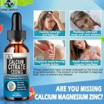 Calcium Citrate Supplement,1200mg Calcium with Vitamin D3 Drops for Bone,Teeth,Colon,Cardiovascular Health,High Absorption Liquid Calcium Magnesium Citrate 400mg Plus Zinc Vitamin K2,Vegan,30 Servings