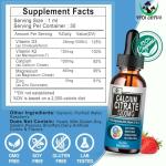 Calcium Citrate Supplement,1200mg Calcium with Vitamin D3 Drops for Bone,Teeth,Colon,Cardiovascular Health,High Absorption Liquid Calcium Magnesium Citrate 400mg Plus Zinc Vitamin K2,Vegan,30 Servings