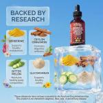 Clean Nutra Berberine with Ceylon Cinnamon Supplement Liquid Drops + Bitter Melon Extract, Glucomannan, Gymnema, Chromium, Turmeric, Organic Panax Ginseng, Moringa GLP-1 Support