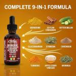 Clean Nutra Berberine with Ceylon Cinnamon Supplement Liquid Drops + Bitter Melon Extract, Glucomannan, Gymnema, Chromium, Turmeric, Organic Panax Ginseng, Moringa GLP-1 Support