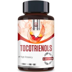 Tocotrienol Supplement Full Spectrum, Cutting-Edge Fusion Technology, Tocotrienol Vitamin E-Tocotrienols 800mg,Powerful Antioxidant,Cardiovascular,Highest Absorption Rate - 60 Liquid-Filled Capsules