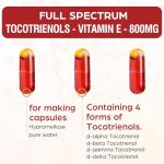 Tocotrienol Supplement Full Spectrum, Cutting-Edge Fusion Technology, Tocotrienol Vitamin E-Tocotrienols 800mg,Powerful Antioxidant,Cardiovascular,Highest Absorption Rate - 60 Liquid-Filled Capsules