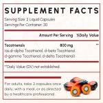 Tocotrienol Supplement Full Spectrum, Cutting-Edge Fusion Technology, Tocotrienol Vitamin E-Tocotrienols 800mg,Powerful Antioxidant,Cardiovascular,Highest Absorption Rate - 60 Liquid-Filled Capsules