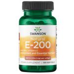 Swanson Natural Vitamin E - Supplement Supporting Heart & Tissue Protection - Essential Nutrient Promoting Overall Health & Wellness - (100 Softgels, 200IU Each)