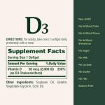 Nature's Bounty Vitamin D3, Supports Immune System and Bone Health, 50mcg, 150 Softgels (Pack of 2)