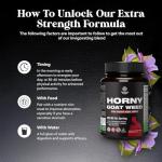 Horny Goat Weed for Men - Extra Strength Male Supplement with Black Maca Root, Tongkat Ali, Saw Palmetto & Panax Ginseng Extract for Stamina & Energy - 60 Count