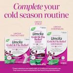 Nature's Way Cold + Flu Relief FastActives, Umcka, Homeopathic, Fever*, Sore Throat, Cough, Congestion, Phenylephrine Free, Non-Drowsy, Berry Flavored, 10 Packets (Packaging May Vary)