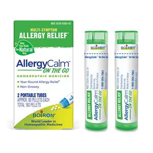 Boiron AllergyCalm On the Go for Relief from Allergy and Hay Fever Symptoms of Sneezing, Runny Nose, and Itchy Eyes or Throat - 2 Count ( 160 Pellets)