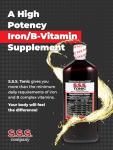 S.S.S. Tonic – High Potency Iron Supplement with B1, B2, B3 Vitamins – 20 fl oz Liquid Formula for Energy, Vitality & Wellness – Easy-to-Take, Iron-Rich, Made in USA, for Women & Men
