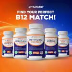 Vitamatic Vitamin B12 1000 mcg Fast Dissolve – 365 Tablets – Natural Berry Flavor – Supports Energy Metabolism & Nervous System Health