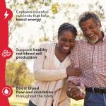 LifeSeasons Blood Nourish-R - Iron Deficiency Supplement - Supports Anemia, Fatigue & Dizziness - No Constipation - Blood Building - Iron, Beet Root, Alfalfa, Raspberry & Vitamin B-12-60 Capsules