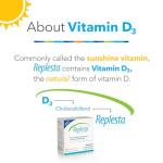 Replesta 50,000 IU Vitamin D3 Cholecalciferol, for Vitamin D Deficiency, Once-Weekly Chewable Wafer, Non-GMO, Natural Orange Flavor, 8 Count (Pack of 1)