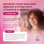 Natures Craft Vitamin E Gummies for Skin Care - High-Potency Vitamin E 400 IU Skin Supplement - Delicious & Easy-to-Take Supplement Promote Health Immune Support & Cellular Protection 90 Count