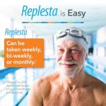 Replesta 50,000 IU Vitamin D3 Cholecalciferol, for Vitamin D Deficiency, Once-Weekly Chewable Wafer, Non-GMO, Natural Orange Flavor, 8 Count (Pack of 1)