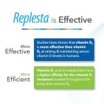 Replesta 50,000 IU Vitamin D3 Cholecalciferol, for Vitamin D Deficiency, Once-Weekly Chewable Wafer, Non-GMO, Natural Orange Flavor, 8 Count (Pack of 1)