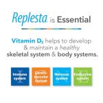 Replesta 50,000 IU Vitamin D3 Cholecalciferol, for Vitamin D Deficiency, Once-Weekly Chewable Wafer, Non-GMO, Natural Orange Flavor, 8 Count (Pack of 1)