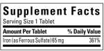 Nature Made Iron 65 mg 365 Tablets (325 mg Ferrous Sulfate), Dietary Supplement for Red Blood Cell Support, 365 Tablets, 365 Day Supply- Bundled with nalkotSupliments Guide