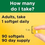 Nature Made Vitamin D3 2000 IU (50 mcg), Vitamin D Supplement for Bone, Teeth, Muscle and Immune Health Support, 90 Softgels, 90 Day Supply