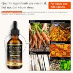 OASIS FORCE 6 in 1 Vitamin A Liquid Drops with Lutein & Zeaxanthin, Vita A Retinyl Palmitate for Skin, Vision & Immune Support, Adults & Kids Ages 6+, Vegan, Non-GMO, 2 Fl Oz