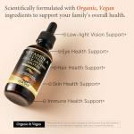 OASIS FORCE 6 in 1 Vitamin A Liquid Drops with Lutein & Zeaxanthin, Vita A Retinyl Palmitate for Skin, Vision & Immune Support, Adults & Kids Ages 6+, Vegan, Non-GMO, 2 Fl Oz