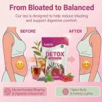 LULUTOX Detox Tea - Herbal Blend with Dandelion, Ginseng, and Ginger - Supports A Healthy Weight, Digestive Health - Vegan, All Natural, Laxative-Free - Peach Flavor (28 Servings)