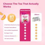 LULUTOX Detox Tea - Herbal Blend with Dandelion, Ginseng, and Ginger - Supports A Healthy Weight, Digestive Health - Vegan, All Natural, Laxative-Free - Peach Flavor (28 Servings)