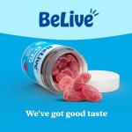 BeLive Vitamin D3 Gummies with B12 Vitamins - 60 Ct I Immune Support Gummies with Vegan Vitamin B12 & D3, Provides Enhanced Bone & Muscle Strength, Hearth Health and Energy - Strawberry Flavor