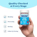 BeLive Vitamin D3 Gummies with B12 Vitamins - 60 Ct I Immune Support Gummies with Vegan Vitamin B12 & D3, Provides Enhanced Bone & Muscle Strength, Hearth Health and Energy - Strawberry Flavor