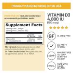 NatureWise Vitamin D3 4000iu (100 mcg) 1-Year Supply for Immune Support, Healthy Muscle Function, and Bone Health - Non-GMO, Gluten-Free in Organic Extra Virgin Olive Oil, (Mini Softgel), 360 Count