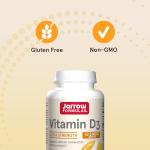 Jarrow Formulas Vitamin D3 62.5 mcg (2,500 IU) - 100 Servings (Softgels) - Bone Health, Immune Support & Calcium Metabolism Support - Vitamin D Supplement - D3 Vitamins - 2500 Vitamin D - Gluten Free