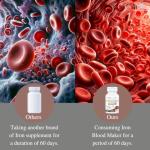 KAPPA NUTRITION Iron 26mg, Vitamin C & Orange 150mg, Folate 667mcg DFE, Vitamin B12, Beetroot, Brewers Yeast, Broccoli & MCT Oil 9 in 1 Advanced Complex (60 Capsules)