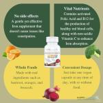 KAPPA NUTRITION Iron 26mg, Vitamin C & Orange 150mg, Folate 667mcg DFE, Vitamin B12, Beetroot, Brewers Yeast, Broccoli & MCT Oil 9 in 1 Advanced Complex (60 Capsules)