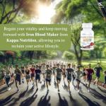 KAPPA NUTRITION Iron 26mg, Vitamin C & Orange 150mg, Folate 667mcg DFE, Vitamin B12, Beetroot, Brewers Yeast, Broccoli & MCT Oil 9 in 1 Advanced Complex (60 Capsules)