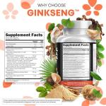 Clean Nutraceuticals Panax Ginseng Ginkgo Biloba Ashwagandha Maca Root - Focus Supplement Pills for Women and Men with Pine Bark Extract, Garlic, and Saw Palmetto - 60 Caps
