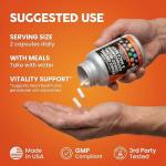 Clean Nutraceuticals Panax Ginseng Ginkgo Biloba Ashwagandha Maca Root - Focus Supplement Pills for Women and Men with Pine Bark Extract, Garlic, and Saw Palmetto - 60 Caps