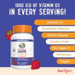 MARYRUTH'S Organic Vitamin D3 Gummies | 1000 IU | USDA Organic | Immune Support| Bone Health | Muscle Function | for Adults & Kids Ages 2+ | Vegan | Gluten Free | 2 Month Supply | 60 Count