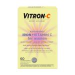 Vitron-C Iron Supplement for Women with Vitamin C, for Red Blood Cell Production & Immune Support, 60 Count