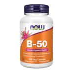 NOW Foods Supplements, Vitamin B-50 mg, Energy Production*, Nervous System Health*, 100 Veg Capsules