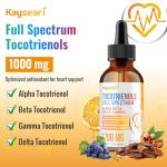 Kayseari Full Spectrum of Tocotrienols Supplement 1200mg- Tocotrienol Vitamin E Liquid,Tocopherol-Free - Superior Antioxidant Blend - Higher Absorption - 2 fl oz,30 Servings