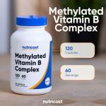 Nutricost Methylated Vitamin B Complex 120 Capsules - (60 Servings) Gluten-Free