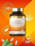 Carlyle Vitamin C 1000mg | with Rose Hips and Citrus Bioflavonoids | 250 Caplets | Vegetarian, Non-GMO, Gluten Free Supplement
