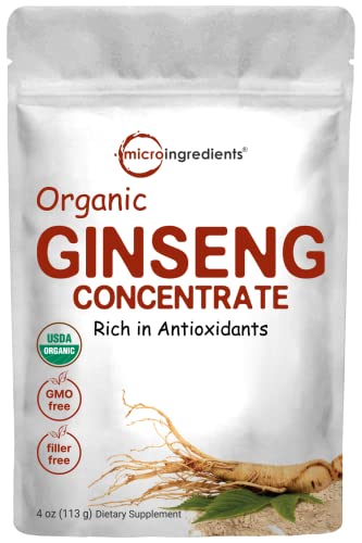 Organic Red Panax Ginseng Powder, 4 Oz, Max Strength