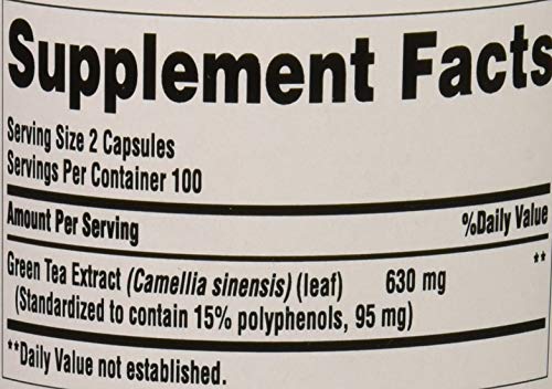 Puritan's Pride Green Tea Standardized Extract 315 mg