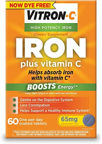 High-Potency Vitron-C Iron Supplement, 60 Count